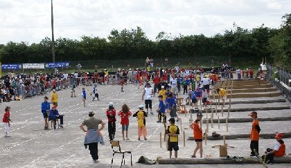 Finale départementale des écoles de quilles (challenge du Conseil Général), à Inières, Comité Sportif National des Quilles de Huit