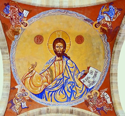 Visite de l'Eglise St Martial de Lagarde - Fresques de N. GRESCHNY, OFFICE DE TOURISME DU REQUISTANAIS