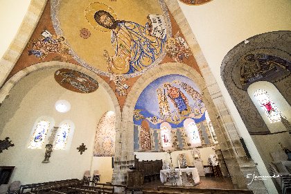 Visite de l'Eglise St Martial à Lagarde - Fresques de N. GRESCHNY, OFFICE DE TOURISME DU REQUISTANAIS