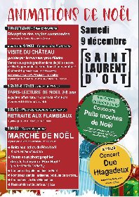 Animations et Marché de Noël à St Laurent d'Olt