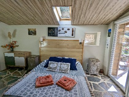 Chambre Automne entrée privée, Michel Guichard - Le Lépadou Bas