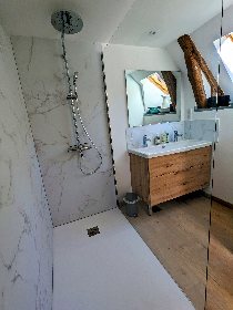 Chambre Printemps salle de bain, Michel Guichard - Le Lépadou Bas