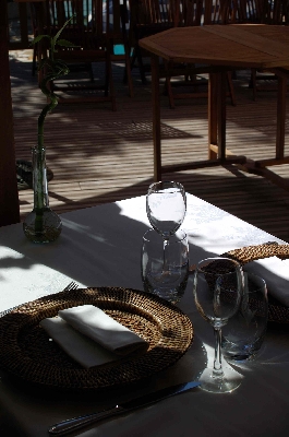 Auberge Saint Fleuret - Table en terrasse