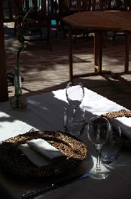 Auberge Saint-Fleuret - Table en terrasse, AUBERGE SAINT FLEURET