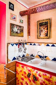 Cuisine dans la salle commune. , Gîte La Jeanne