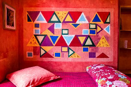 La fresque dans la chambre Asir, Gîte La Jeanne