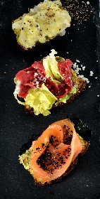 Ardoise de dégustation de Pounti, La Maison de l'Aubrac - Tartinerie