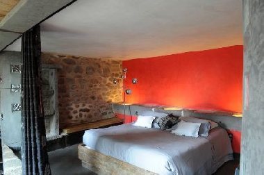 La Ferme de Moulhac - chambre Le Petit Coeur, CléVacances Aveyron