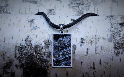 Le Joaillier du Couteau Estaing - Création pendentif homme molaire de mammouth - cordon kevlar, Christophe LACAZE - Le Joaillier du Couteau Estaing