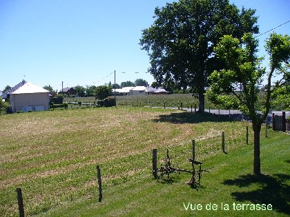 Mme Guitard à Comps - vue de la terrasse, Mme Guitard à Comps