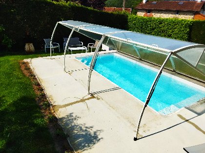 piscine - salon extérieur , Maison 