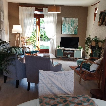 Salon vu du séjour , Maison 