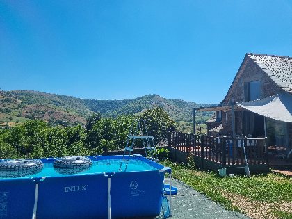 Gîte Lagarrigue, terrasse et piscine., Gîte Lagarrigue