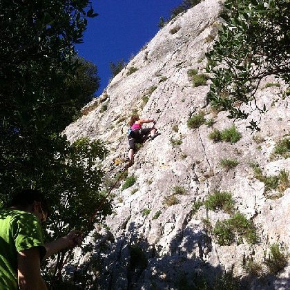Escalade Découverte en falaise, Mélanie et Guillaume Millau Sport Nature