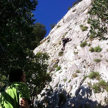 Escalade Découverte en falaise, Mélanie et Guillaume Millau Sport Nature