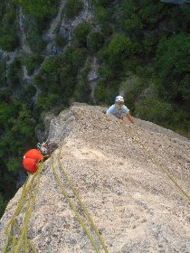 Escalade grande voie, Mélanie et Guillaume Millau Sport Nature