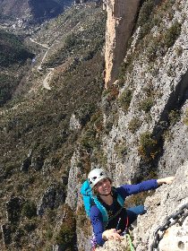 Escalade grande voie, Mélanie et Guillaume Millau Sport Nature