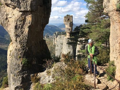 Escalade gorge de la Jonte, Mélanie et Guillaume Millau Sport Nature