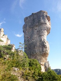 Escalade grande voie, Mélanie et Guillaume Millau Sport Nature