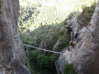 Via Ferrata Liaucous, Mélanie et Guillaume Millau Sport Nature