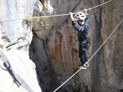Via Ferrata Liaucous, Mélanie et Guillaume Millau Sport Nature