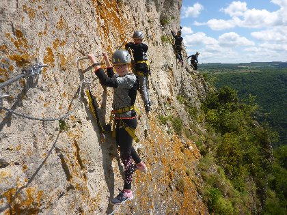 Via Ferrata Boffi, Mélanie et Guillaume Millau Sport Nature