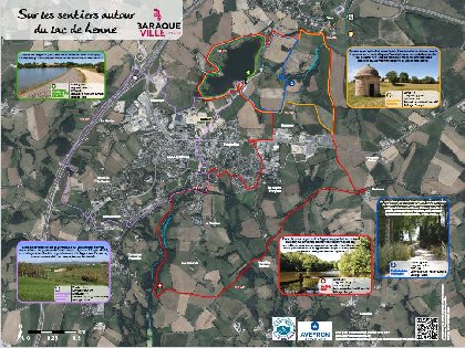 Les sentiers à pied et VTT autour du Lac du Val de Lenne, OFFICE DE TOURISME PAYS SEGALI