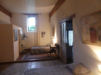 Chambre et cabinet de toilette, Ancienne bergerie du Viala