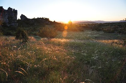 Couché du soleil sur le Rajal del Gorps, © Claude Chambaud