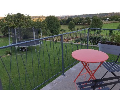 Terrasse avec vue sur la campagne, Brigitte et Romain MARCILHAC