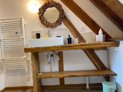 Doux Refuge. salle de bains avec baignoire, Gite Le Clos St Georges