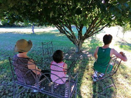 Verger derrière la piscine, Magaly Bruel