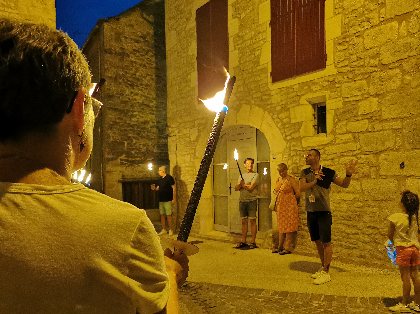 Visite guidée nocturne de Villeneuve-d'Aveyron, OT Villefranche-Najac