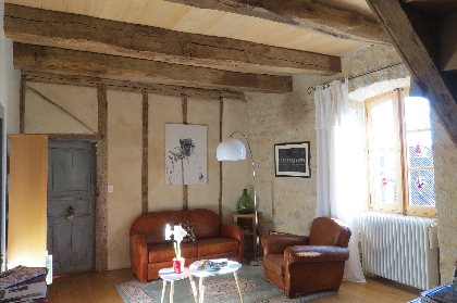 Le Mas de Labro, salon à disposition et toilettes indépendantes, Sylvie Langevin