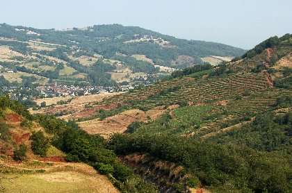 Vue du village de Saint-Christophe depuis le Puech du Cayla, OFFICE DE TOURISME de CONQUES-MARCILLAC