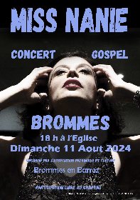 Concert de Miss Nanie à l'église de Brommes