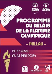 Programme du relais de la flamme olympique à Millau