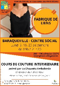 Cours de couture intermédiaire