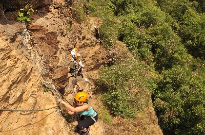Via ferrata au Roc du Gorb avec Nicolas Daniel, Nicolas DANIEL