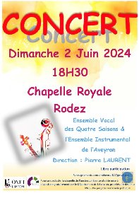 Concert : Ensemble Vocal des Quatre Saisons à la Chapelle Royale