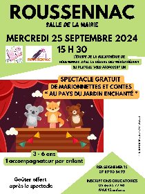 SPECTACLE DE MARIONNETTES ET CONTES “ AU PAYS DU JARDIN ENCHANTÉ ”