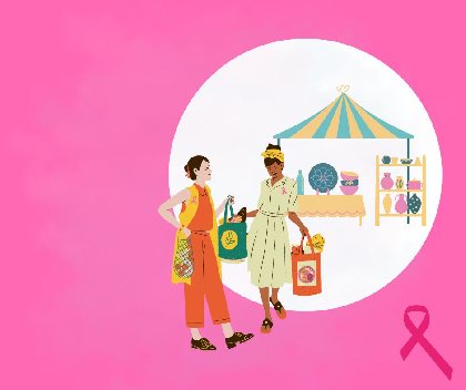 Octobre rose – Stand de sensibilisation au marché de Sévérac-le-Château