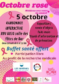 Randonnées, expo/vente et buffet // Octobre Rose